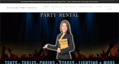 Desktop Screenshot of economypartyrental.com